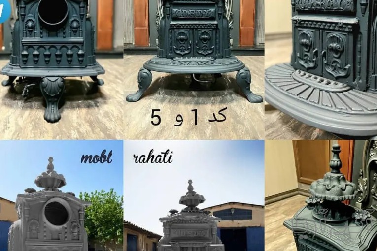 بخاری گازی ذغالی تمام چدن