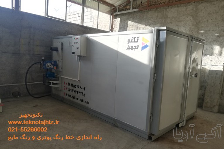 کوره رنگ تفلون باکس تک درب 