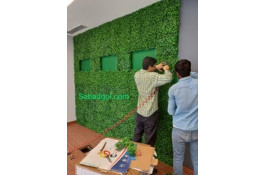 اجرای صفر تا صد دیوار سبز مصنوعی - گرین وال مصنوعی-فضای سبز محوطه با گل و گیاهان مصنوعی با کیفیت