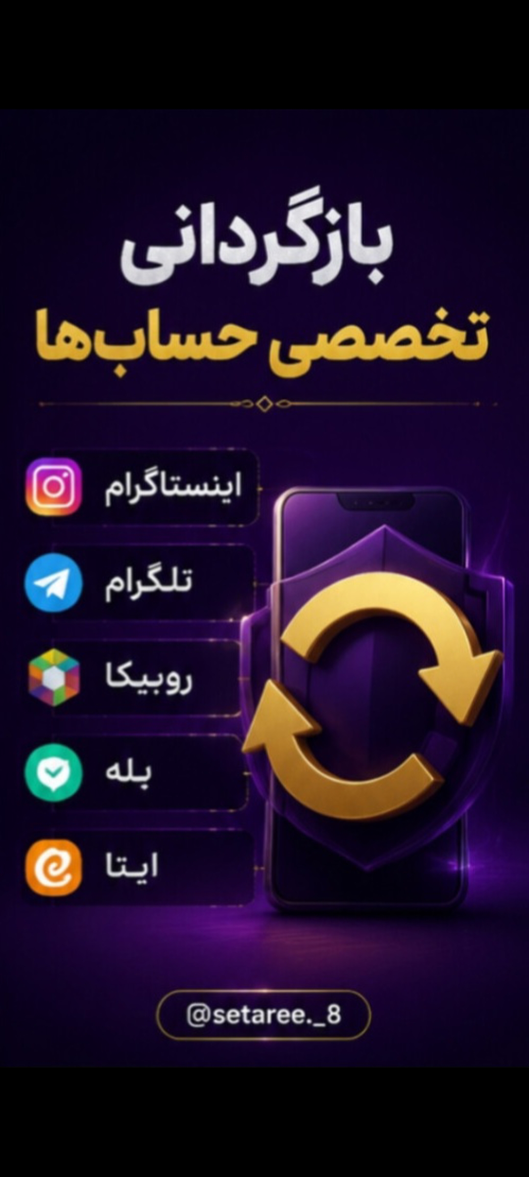 بازگردانی پیج اینستاگرام(امنیت پیج)